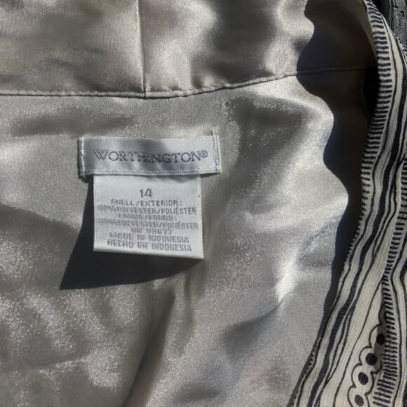 Y2K striped halter style surplice wrap top Worthington office siren boho chic - Picture 7 of 7